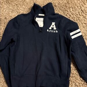Abercrombie & Fitch Dark Blue Half-Zip Pullover